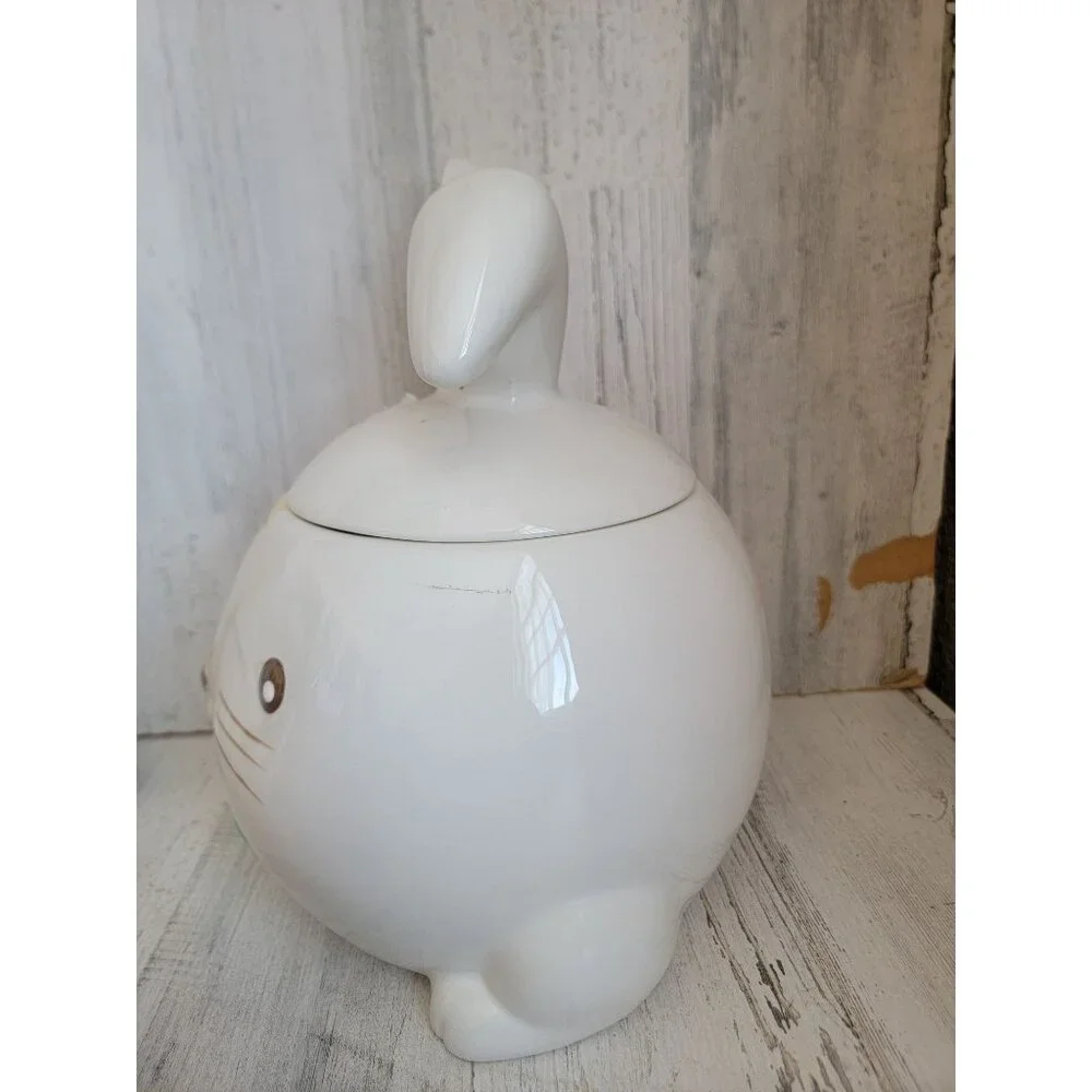 target Easter bunny cookie jar‎ bowtie spring home decor